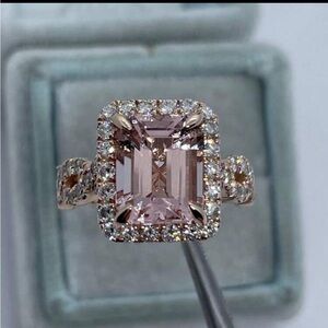Rose gold cz ring